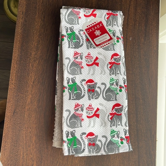 NWT 3-pack Hand Towels, Kitchen Christmas Cats - Picture 2 of 5